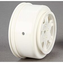 Team Losi Racing 1/10 Front/Rear SCT 2.2/3.0 Wheels, 12mm Hex, White (2): 22 SCT