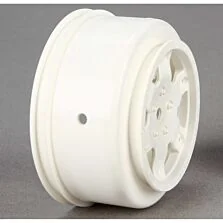 Team Losi Racing 1/10 Front/Rear SCT 2.2/3.0 Wheels, 12mm Hex, White (2): 22 SCT