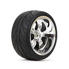 Vaterra 1/10 Rear 54x30mm 5-Spoke Premounted Tires, Chrome (2)